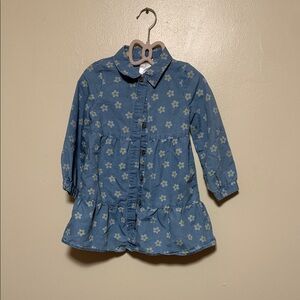 Okie Dokie Blue Floral Kids Dress